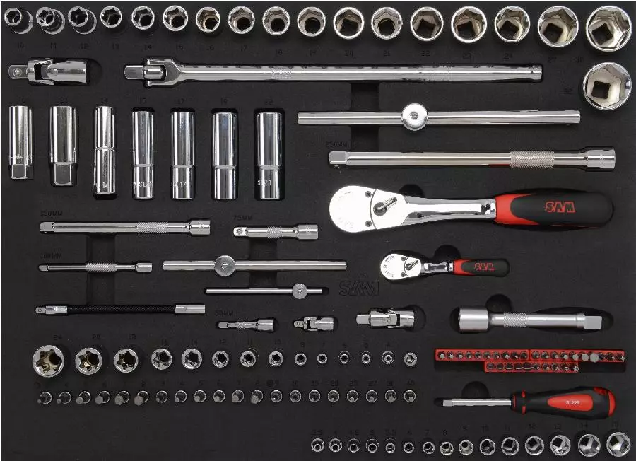 Servante 6 Tiroirs + 200 Outils De Maintenance Indus. SAM OUTILLAGE Modules Abs - 416-200SV 3 Servante 6 Tiroirs + 200 Outils De Maintenance Indus. SAM OUTILLAGE Modules Abs - 416-200SV