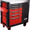 Servante Extra Large XXL 6 Tiroirs SAM OUTILLAGE Avec Armoire Et Plateau Inox - 416-AXE