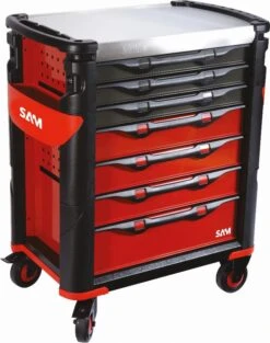 Servante Grand Volume 7 Tiroirs SAM OUTILLAGE Plateau Inox - 417 -Stanley Magasin 417h 01