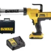 Pistolet à Mastic DEWALT XR 18V - 1 Batterie 2.0 Ah - Cartouche 300/400 Ml - DCE571D1-QW