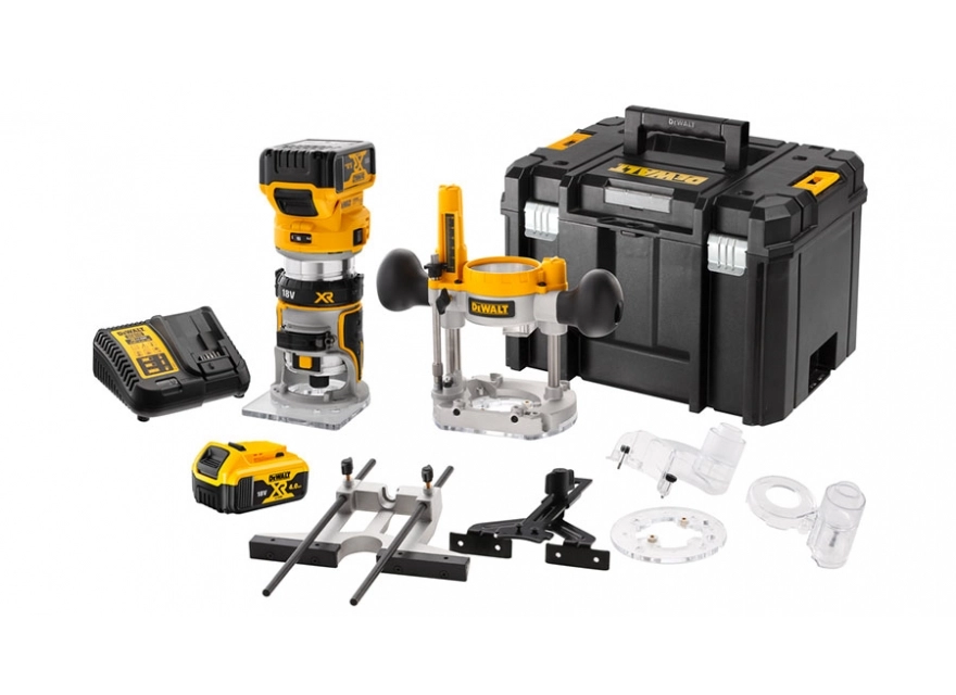 Affleureuse-défonceuse XR 18V 2 X 5Ah Li-ion DEWALT - Pince 6-8 Mm - En Coffret Tsatak Avec 2 Batteries 18V + Chargeur + Accessoires - DCW604P2-QW 3 Affleureuse-défonceuse XR 18V 2 X 5Ah Li-ion DEWALT - Pince 6-8 Mm - En Coffret Tsatak Avec 2 Batteries 18V + Chargeur + Accessoires - DCW604P2-QW