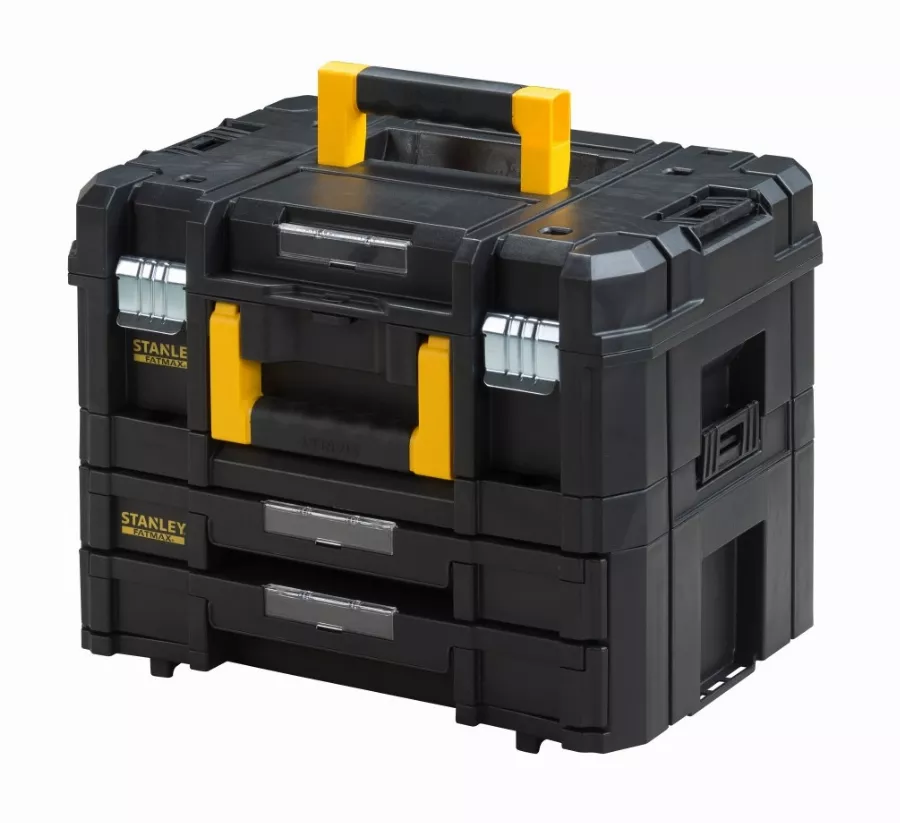 Kit Mallette + Mallette 2 Tiroirs Tstak-Fatmax STANLEY 21,5L - 44 X 33,17 X 32,6 Cm - FMST1-71981 3 Kit Mallette + Mallette 2 Tiroirs Tstak-Fatmax STANLEY 21,5L - 44 X 33,17 X 32,6 Cm - FMST1-71981