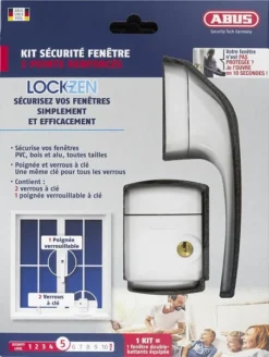 Pack Lockzen 3 Points Renforcés ABUS Pour Sécurisation De Fenêtre - 0072392 -Stanley Magasin CBA10284 1