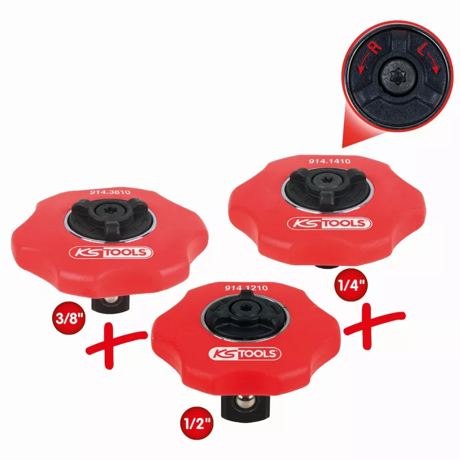 Jeu De Mini-cliquets Réversibles Sans Manche 1/4+3/8+1/2'' KS TOOLS - 914.1215 5 Jeu De Mini-cliquets Réversibles Sans Manche 1/4+3/8+1/2'' KS TOOLS - 914.1215 – Image 3