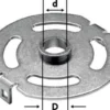 Bague De Copiage FESTOOL KR-D 17,0/OF 1400 - Pour OF 1400 / VS 600 - 492181