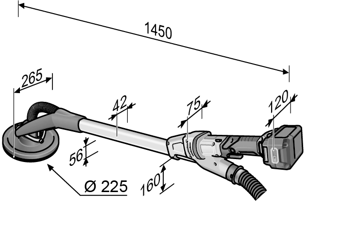 Ponceuse Handy Giraffe GE MH 18.0-EC/5.0 Set FLEX - 504033 7 Ponceuse Handy Giraffe GE MH 18.0-EC/5.0 Set FLEX - 504033 – Image 5