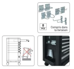 Servante D'atelier Pro-Line P407 EVA KRAFTWERK 280 Pièces - 102.400.515 -Stanley Magasin KRA00020 3