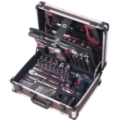 Coffret D'outils Pro-Line KRAFTWERK 264 Pièces + Perceuse Visseuse BOSCH 1/4" 1/2" - 3949