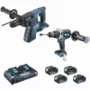 Ensemble De 2 Machines 18 V Li-Ion 5 Ah MAKITA Perfo DHR264 + Perceuse DHP481 - 2 Batteries, Chargeur, Coffret - DLX2101PTJ -Stanley Magasin MAK0297 1