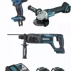 Ensemble De 3 Machines 18 V Li-Ion 4 Ah MAKITA Perceuse DDF482 + Meuleuse DGA504 + Perfo DHR241- 2 Batteries, Chargeur, Coffret - DLX3078MJ