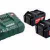 Pack énergie 18V METABO - Pack 2 Batteries 18 Volts + Chargeur Rapide 2 X 4,0 Ah Li-Power, ASC 55, Coffret - 685050000