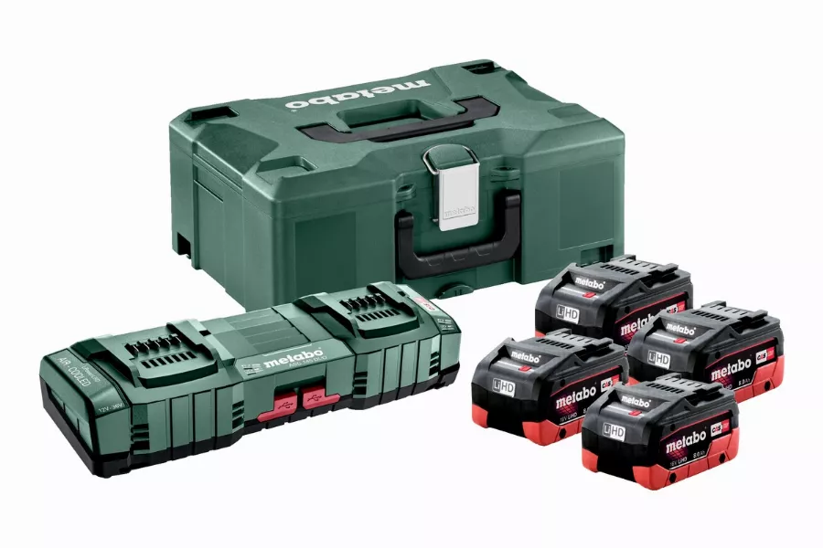 Pack énergie 18V METABO 4 Batt.8,0 Ah LiHD + Charg. ASC 145 Duo + Coffret MetaBox - 685135000 3 Pack énergie 18V METABO 4 Batt.8,0 Ah LiHD + Charg. ASC 145 Duo + Coffret MetaBox - 685135000