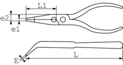 Pince Bec Demi Rond Coude Extra Longue SAM - 23928CP -Stanley Magasin SAM01185 5
