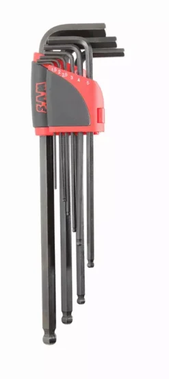Râtelier 9 Clés Males Extra-longues 6 Pans A Tête Sphérique 1,5 A 10 Mm SAM - 67AR9AL