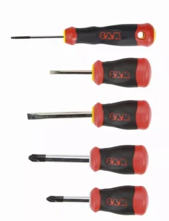 Jeu De 5 Tournevis S1 Tom Pouce Fente Phillips SAM - TJ5 -Stanley Magasin SAM05828 1