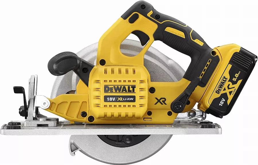 Scie Circulaire XR 5Ah 184 Mm DEWALT + 2 Batteries + Coffret Tstak - DCS572P2-QW 5 Scie Circulaire XR 5Ah 184 Mm DEWALT + 2 Batteries + Coffret Tstak - DCS572P2-QW – Image 3