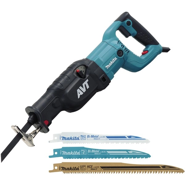 Scie Sabre MAKITA 1510W + 3 Lames : Bois, Métal Et Universelle - En Coffret - JR3070CTH 3 Scie Sabre MAKITA 1510W + 3 Lames : Bois, Métal Et Universelle - En Coffret - JR3070CTH