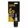 Stanley Baby Tournevis Porte-embouts Boule A Cliquet+ 6 Embouts Fente 5, 6.5 mm / Ph1, Ph2 / Pz1, Pz2 + Ratelier - FMHT0-62688 -Stanley Magasin STAN1051 1