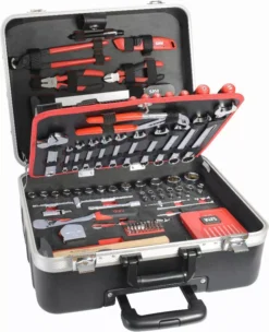 Valise Trolley + 136 Outils SAM OUTILLAGE Fermeture à Clé - CP-136N -Stanley Magasin cp 136n 01