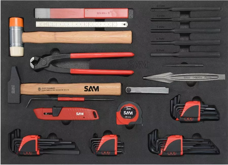 Servante 6 Tiroirs + 135 Outils De Maintenance Indus. SAM OUTILLAGE Modules Abs - 416-135SV 6 Servante 6 Tiroirs + 135 Outils De Maintenance Indus. SAM OUTILLAGE Modules Abs - 416-135SV – Image 4