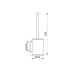 Pot à Balai WC Mural Sans Couvercle DELABIE Inox Poli Brillant - 4048P 6 Pot à Balai WC Mural Sans Couvercle DELABIE Inox Poli Brillant - 4048P -Stanley Magasin del00012 1