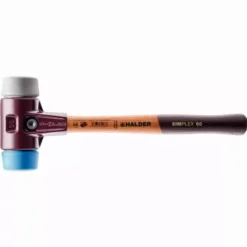 Maillet HALDER SIMPLEX TPE Souple / Caoutchouc Chargé Avec Boîtier En Fonte Malléable Et Manche En Bois - D=80 Mm - 3013.080