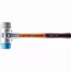 Maillet HALDER SIMPLEX TPE Souple / TPE Moyen Avec Boîtier En Aluminium Et Manche En Bois - D=50 Mm - 3113.050