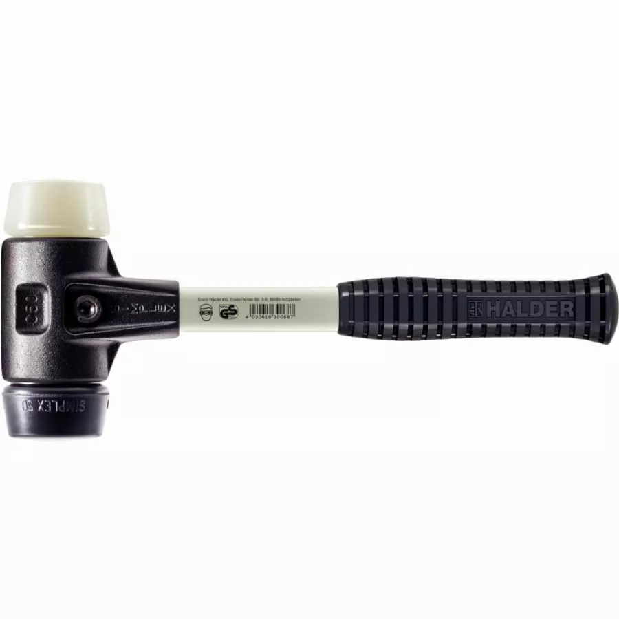 Maillet HALDER SIMPLEX Caoutchouc Chargé / Nylon Avec Boîtier En Fonte Malléable Renforcée Et Manche En Fibre De Verre - D=30 Mm - 3728.030 3 Maillet HALDER SIMPLEX Caoutchouc Chargé / Nylon Avec Boîtier En Fonte Malléable Renforcée Et Manche En Fibre De Verre - D=30 Mm - 3728.030