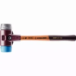 Maillet HALDER SIMPLEX TPE Souple / Métal Doux Avec Boîtier En Fonte Malléable Et Manche En Bois - D=40 Mm - 3019.040