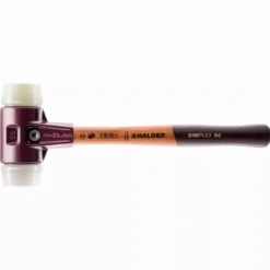 Maillet HALDER SIMPLEX Superplastique / Nylon Avec Boîtier En Fonte Malléable Et Manche En Bois - D=50 Mm - 3078.050