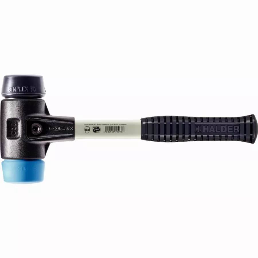 Maillet HALDER SIMPLEX TPE Souple / Métal Doux Avec Boîtier En Fonte Malléable Renforcée Et Manche En Fibre De Verre - D=50 Mm - 3712.050 3 Maillet HALDER SIMPLEX TPE Souple / Métal Doux Avec Boîtier En Fonte Malléable Renforcée Et Manche En Fibre De Verre - D=50 Mm - 3712.050