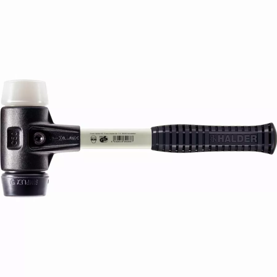 Maillet HALDER SIMPLEX Caoutchouc Chargé / Superplastique Avec Boîtier En Fonte Malléable Renforcée Et Manche En Fibre De Verre - D=80 Mm - 3727.080 3 Maillet HALDER SIMPLEX Caoutchouc Chargé / Superplastique Avec Boîtier En Fonte Malléable Renforcée Et Manche En Fibre De Verre - D=80 Mm - 3727.080