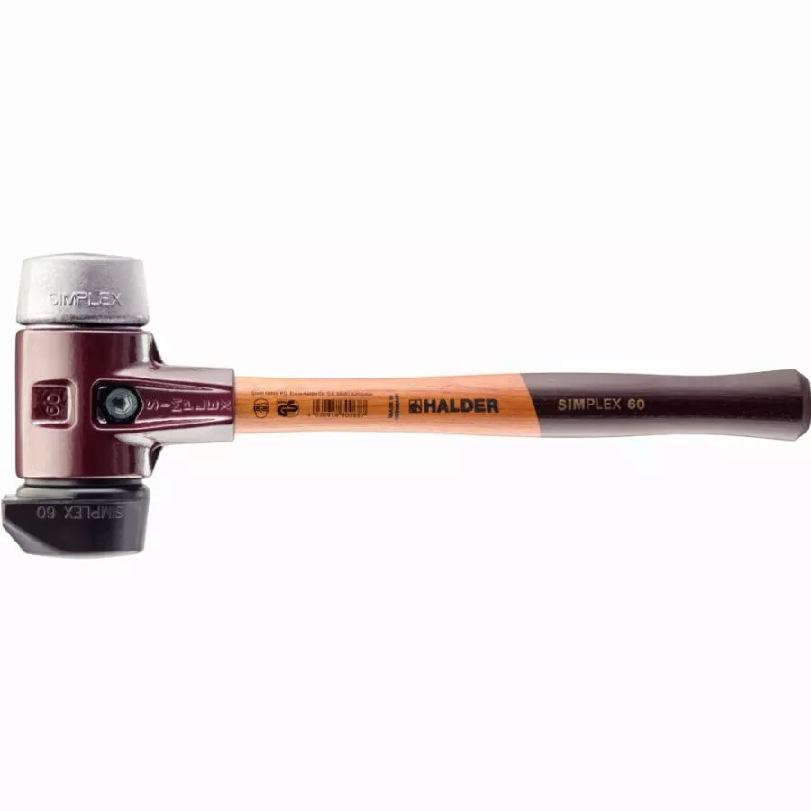 Maillet HALDER SIMPLEX Caoutchouc Chargé, Avec Pied Intégré / Métal Doux, Avec Boîtier En Fonte Malléable Et Manche En Bois De Haute Qualité - D=80 Mm - 3029.280 3 Maillet HALDER SIMPLEX Caoutchouc Chargé, Avec Pied Intégré / Métal Doux, Avec Boîtier En Fonte Malléable Et Manche En Bois De Haute Qualité - D=80 Mm - 3029.280