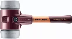 Maillet HALDER SIMPLEX TPE Moyen Avec Boîtier En Fonte Malléable Et Manche En Bois - D=80 Mm - Manche Extra-court - 3003.082