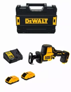 Scie Sabre Compacte DEWALT XR 18V - 2 Batteries 5.0 Ah Li-ion Brushless - DCS369P2-QW -Stanley Magasin mini scie sabre dewalt dcs369m2 2 x 40 ah dcb115 tstak ii