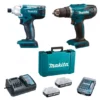 Perceuse Sans Fil DF4880 + Clé à Chocs TD127D Avec Batterie Et Chargeur + 30 Embouts - MAKITA - DK18A35X1 -Stanley Magasin mki dk18a35x1 01
